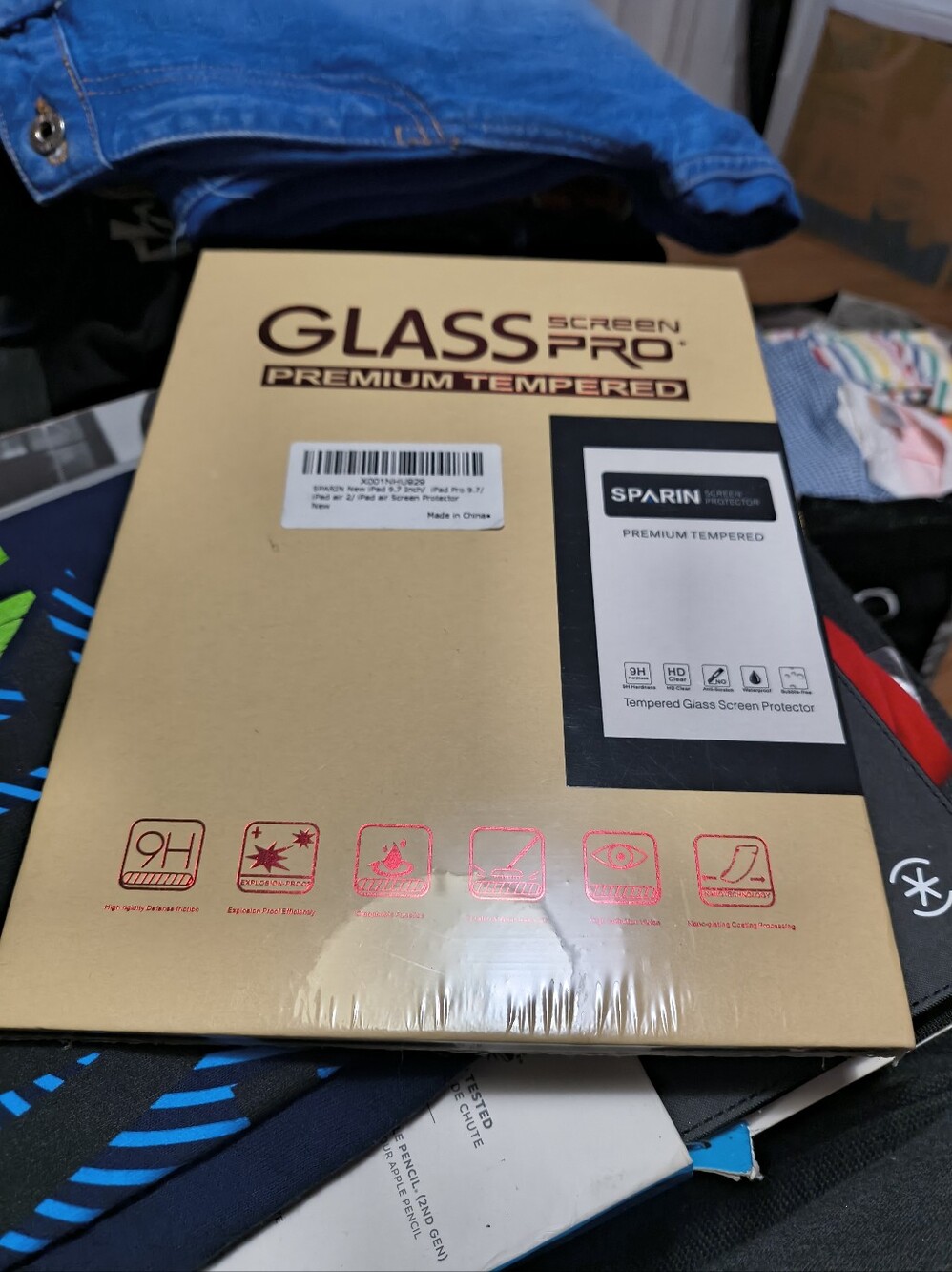 NEW SEALED SPARIN Premium Tempered Glass Screen Protector - Gold